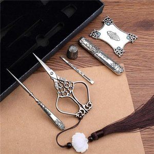 Embroidery Scissors Kit, Vintage with European Style Sewing for Crafting, Sewing